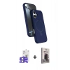 MARSİLYAN™- iPhone 17 Kılıf İz Işık Koleksiyonu - Siyah Bilvis Hayalet Cam Ekran Koruyucu + Bilvis Titan Kamera Lens - LA