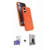 MARSİLYAN™- iPhone 17 Kılıf İz Işık Koleksiyonu - Siyah Bilvis Hayalet Cam Ekran Koruyucu + Bilvis Titan Kamera Lens - SH