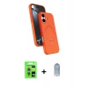 MARSİLYAN™- iPhone 17 Kılıf İz Işık Koleksiyonu - Siyah Joko Magic 5D Cam + Raze Metal Kamera Lens - AKMI