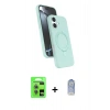 MARSİLYAN™- iPhone 17 Kılıf İz Işık Koleksiyonu - Siyah Joko Magic 5D Cam + Raze Metal Kamera Lens - AKMI