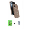 MARSİLYAN™- iPhone 17 Kılıf İz Işık Koleksiyonu - Siyah Joko Magic 5D Cam + Raze Metal Kamera Lens - AKMR