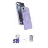 MARSİLYAN™- iPhone 17 Kılıf İz Işık Koleksiyonu - Siyah Joko Magic 5D Cam + Bilvis Titan Kamera Lens - AKYL