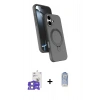 MARSİLYAN™- iPhone 17 Kılıf İz Işık Koleksiyonu - Siyah Joko Magic 5D Cam + Bilvis Titan Kamera Lens - LA