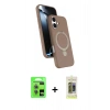 MARSİLYAN™- iPhone 17 Kılıf İz Işık Koleksiyonu - Siyah Joko Magic 5D Hayalet Cam + Raze Metal Kamera Lens - AKMI