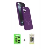 MARSİLYAN™- iPhone 17 Kılıf İz Işık Koleksiyonu - Siyah Joko Magic 5D Hayalet Cam + Raze Metal Kamera Lens - AKMI