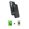 MARSİLYAN™- iPhone 17 Kılıf İz Işık Koleksiyonu - Siyah Joko Magic 5D Hayalet Cam + Raze Metal Kamera Lens - AKMI