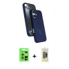 MARSİLYAN™- iPhone 17 Kılıf İz Işık Koleksiyonu - Siyah Joko Magic 5D Hayalet Cam + Raze Metal Kamera Lens - AKMI