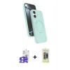 MARSİLYAN™- iPhone 17 Kılıf İz Işık Koleksiyonu - Siyah Joko Magic 5D Hayalet Cam + Bilvis Titan Kamera Lens - LA