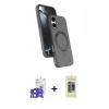 MARSİLYAN™- iPhone 17 Kılıf İz Işık Koleksiyonu - Siyah Joko Magic 5D Hayalet Cam + Bilvis Titan Kamera Lens - SH