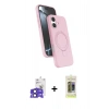 MARSİLYAN™- iPhone 17 Kılıf İz Işık Koleksiyonu - Siyah Joko Magic 5D Hayalet Cam + Bilvis Titan Kamera Lens - SH