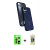 MARSİLYAN™- iPhone 17 Kılıf İz Işık Koleksiyonu - Siyah Joko Magic 5D Hayalet Cam + Raze Metal Kamera Lens - GI