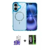 MARSİLYAN™- iPhone 17 Kılıf Kıvılcım Form Prime - Şeffaf 360 Full Body Arka Koruyucu + Bilvis Titan Kamera Lens - SH