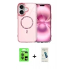 MARSİLYAN™- iPhone 17 Kılıf Kıvılcım Form Prime - Şeffaf Pasifik Cam Ekran Koruyucu + Raze Metal Kamera Lens - GI