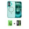 MARSİLYAN™- iPhone 17 Kılıf Kıvılcım Form Prime - Siyah 360 Mat Full Body Arka Koruyucu + Raze Metal Kamera Lens - GS