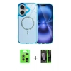 MARSİLYAN™- iPhone 17 Kılıf Kıvılcım Form Prime - Siyah 360 Mat Full Body Arka Koruyucu + Raze Metal Kamera Lens - GS
