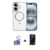 MARSİLYAN™- iPhone 17 Kılıf Kıvılcım Form Prime - Siyah 3D Antistatik Hayalet Cam Ekran Koruyucu + Bilvis Titan Kamera Lens - GS
