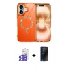 MARSİLYAN™- iPhone 17 Kılıf Kıvılcım Form Prime - Siyah 3D Antistatik Hayalet Cam Ekran Koruyucu + Bilvis Titan Kamera Lens - GS