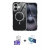 MARSİLYAN™- iPhone 17 Kılıf Kıvılcım Form Prime - Siyah 3D Antistatik Seramik Nano Ekran Koruyucu + Bilvis Titan Kamera Lens - GS