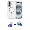 MARSİLYAN™- iPhone 17 Kılıf Kıvılcım Form Prime - Siyah 3D Antistatik Seramik Nano Ekran Koruyucu + Bilvis Titan Kamera Lens - GS