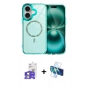MARSİLYAN™- iPhone 17 Kılıf Kıvılcım Form Prime - Siyah 3D Antistatik Seramik Nano Ekran Koruyucu + Bilvis Titan Kamera Lens - GS