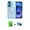 MARSİLYAN™- iPhone 17 Kılıf Kıvılcım Form Prime - Siyah 3D Antistatik Seramik Nano Ekran Koruyucu + Raze Metal Kamera Lens - AKMI