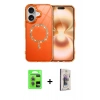 MARSİLYAN™- iPhone 17 Kılıf Kıvılcım Form Prime - Siyah Bilvis 3D Cam Ekran Koruyucu + Raze Metal Kamera Lens - AKYL