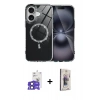 MARSİLYAN™- iPhone 17 Kılıf Kıvılcım Form Prime - Siyah Bilvis 3D Cam Ekran Koruyucu + Siyah Bilvis Titan Kamera Lens