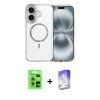 MARSİLYAN™- iPhone 17 Kılıf Kıvılcım Form Prime - Siyah Bilvis 5in1 3D Magic Cam Ekran Koruyucu + Açık Yeşil Raze Metal Kamera Lens