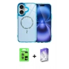 MARSİLYAN™- iPhone 17 Kılıf Kıvılcım Form Prime - Siyah Bilvis 5in1 3D Magic Cam Ekran Koruyucu + Açık Yeşil Raze Metal Kamera Lens
