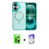 MARSİLYAN™- iPhone 17 Kılıf Kıvılcım Form Prime - Siyah Bilvis 5in1 3D Magic Cam Ekran Koruyucu + Raze Metal Kamera Lens - GI