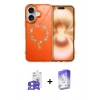 MARSİLYAN™- iPhone 17 Kılıf Kıvılcım Form Prime - Siyah Bilvis 5in1 3D Magic Cam Ekran Koruyucu + Gümüş Bilvis Titan Kamera Lens