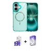 MARSİLYAN™- iPhone 17 Kılıf Kıvılcım Form Prime - Siyah Bilvis 5in1 3D Magic Cam Ekran Koruyucu + Siyah Bilvis Titan Kamera Lens