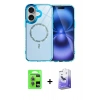 MARSİLYAN™- iPhone 17 Kılıf Kıvılcım Form Prime - Siyah Bilvis 5in1 5D Magic Hayalet Cam Ekran Koruyucu + Raze Metal Kamera Lens - AKMI