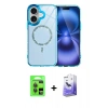 MARSİLYAN™- iPhone 17 Kılıf Kıvılcım Form Prime - Siyah Bilvis 5in1 5D Magic Hayalet Cam Ekran Koruyucu + Raze Metal Kamera Lens - GI
