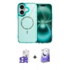 MARSİLYAN™- iPhone 17 Kılıf Kıvılcım Form Prime - Siyah Bilvis 5in1 5D Magic Hayalet Cam Ekran Koruyucu + Gümüş Bilvis Titan Kamera Lens