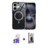 MARSİLYAN™- iPhone 17 Kılıf Kıvılcım Form Prime - Siyah Bilvis Hayalet Cam Ekran Koruyucu + Bilvis Titan Kamera Lens - AKYL