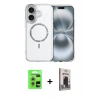 MARSİLYAN™- iPhone 17 Kılıf Kıvılcım Form Prime - Siyah Bilvis Hayalet Cam Ekran Koruyucu + Raze Metal Kamera Lens - GS