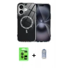 MARSİLYAN™- iPhone 17 Kılıf Kıvılcım Form Prime - Siyah Joko Magic 5D Cam + Raze Metal Kamera Lens - GI