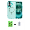 MARSİLYAN™- iPhone 17 Kılıf Kıvılcım Form Prime - Siyah Joko Magic 5D Cam + Raze Metal Kamera Lens - GI