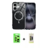 MARSİLYAN™- iPhone 17 Kılıf Kıvılcım Form Prime - Siyah Joko Magic 5D Hayalet Cam + Raze Metal Kamera Lens - AKMI