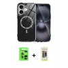 MARSİLYAN™- iPhone 17 Kılıf Kıvılcım Form Prime - Siyah Joko Magic 5D Hayalet Cam + Raze Metal Kamera Lens - AKYL