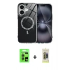 MARSİLYAN™- iPhone 17 Kılıf Kıvılcım Form Prime - Siyah Joko Magic 5D Hayalet Cam + Raze Metal Kamera Lens - GI