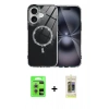 MARSİLYAN™- iPhone 17 Kılıf Kıvılcım Form Prime - Siyah Joko Magic 5D Hayalet Cam + Raze Metal Kamera Lens - GS