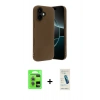 MARSİLYAN™- iPhone 17 Kılıf Kozmos Yansıma Özel Seri - Şeffaf Pasifik Cam Ekran Koruyucu + Raze Metal Kamera Lens - AKYL