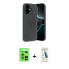MARSİLYAN™- iPhone 17 Kılıf Kozmos Yansıma Özel Seri - Şeffaf Pasifik Cam Ekran Koruyucu + Raze Metal Kamera Lens - AKYL