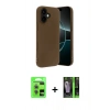 MARSİLYAN™- iPhone 17 Kılıf Kozmos Yansıma Özel Seri - Siyah 360 Mat Full Body Arka Koruyucu + Raze Metal Kamera Lens - AKYL