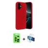 MARSİLYAN™- iPhone 17 Kılıf Kozmos Yansıma Özel Seri - Siyah 3D Antistatik Cam Ekran Koruyucu + Raze Metal Kamera Lens - GI