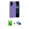 MARSİLYAN™- iPhone 17 Kılıf Kozmos Yansıma Özel Seri - Siyah 3D Antistatik Cam Ekran Koruyucu + Raze Metal Kamera Lens - GI