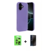 MARSİLYAN™- iPhone 17 Kılıf Kozmos Yansıma Özel Seri - Siyah 3D Antistatik Hayalet Cam Ekran Koruyucu + Raze Metal Kamera Lens - AKMI