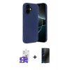 MARSİLYAN™- iPhone 17 Kılıf Kozmos Yansıma Özel Seri - Siyah 3D Antistatik Hayalet Cam Ekran Koruyucu + Bilvis Titan Kamera Lens - AKYL